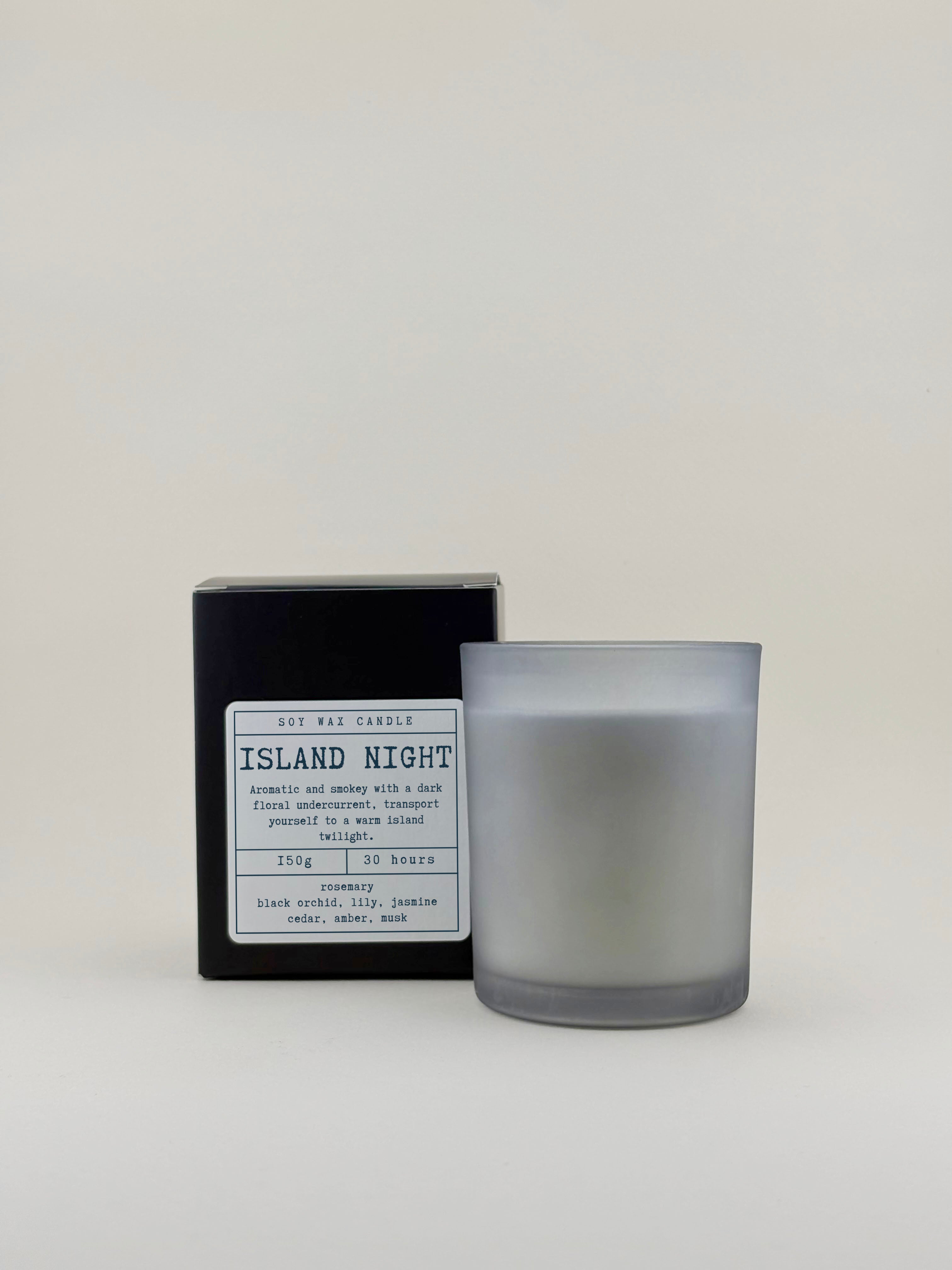 island night medium soy candle