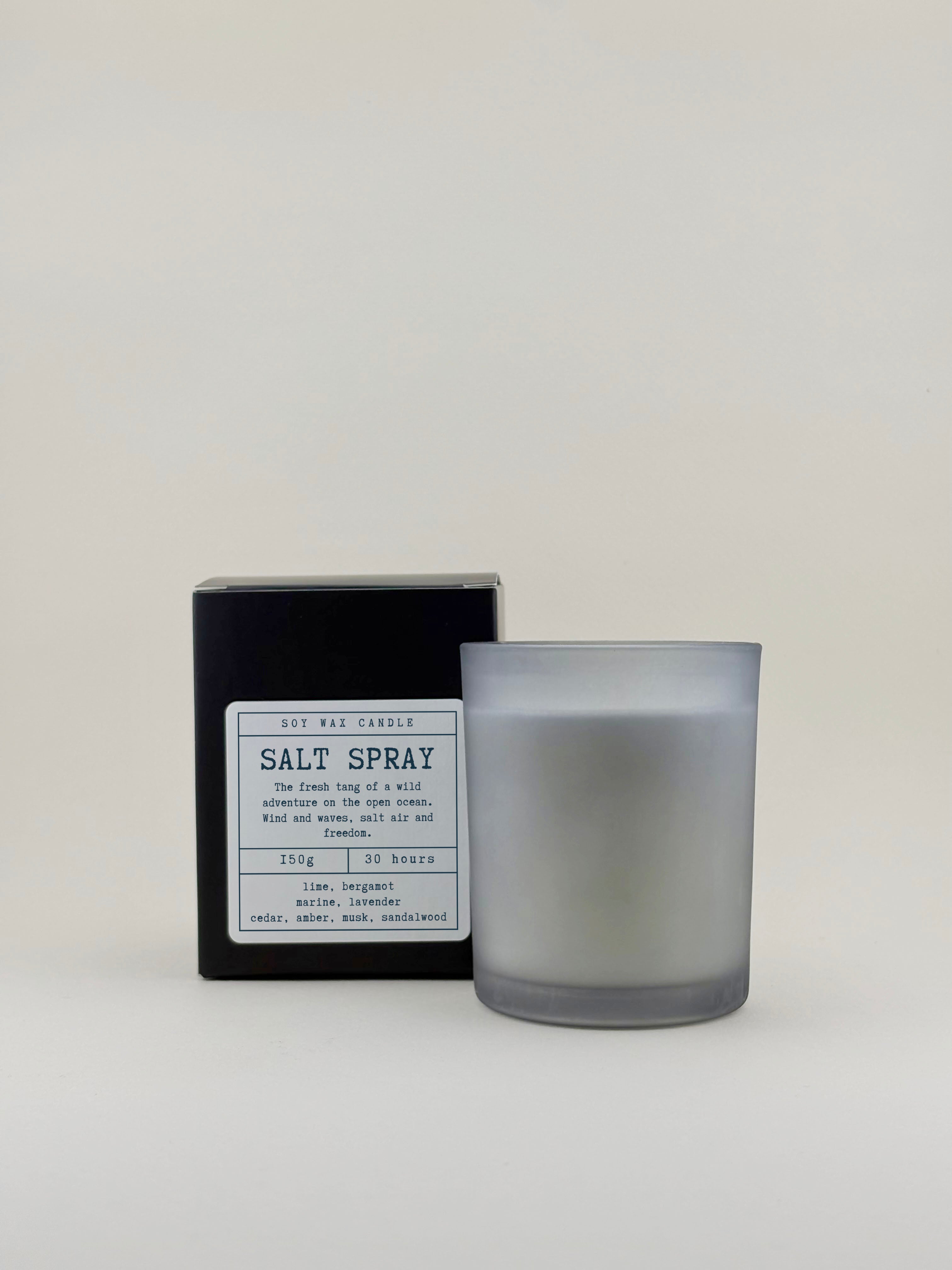 salt spray medium soy candle