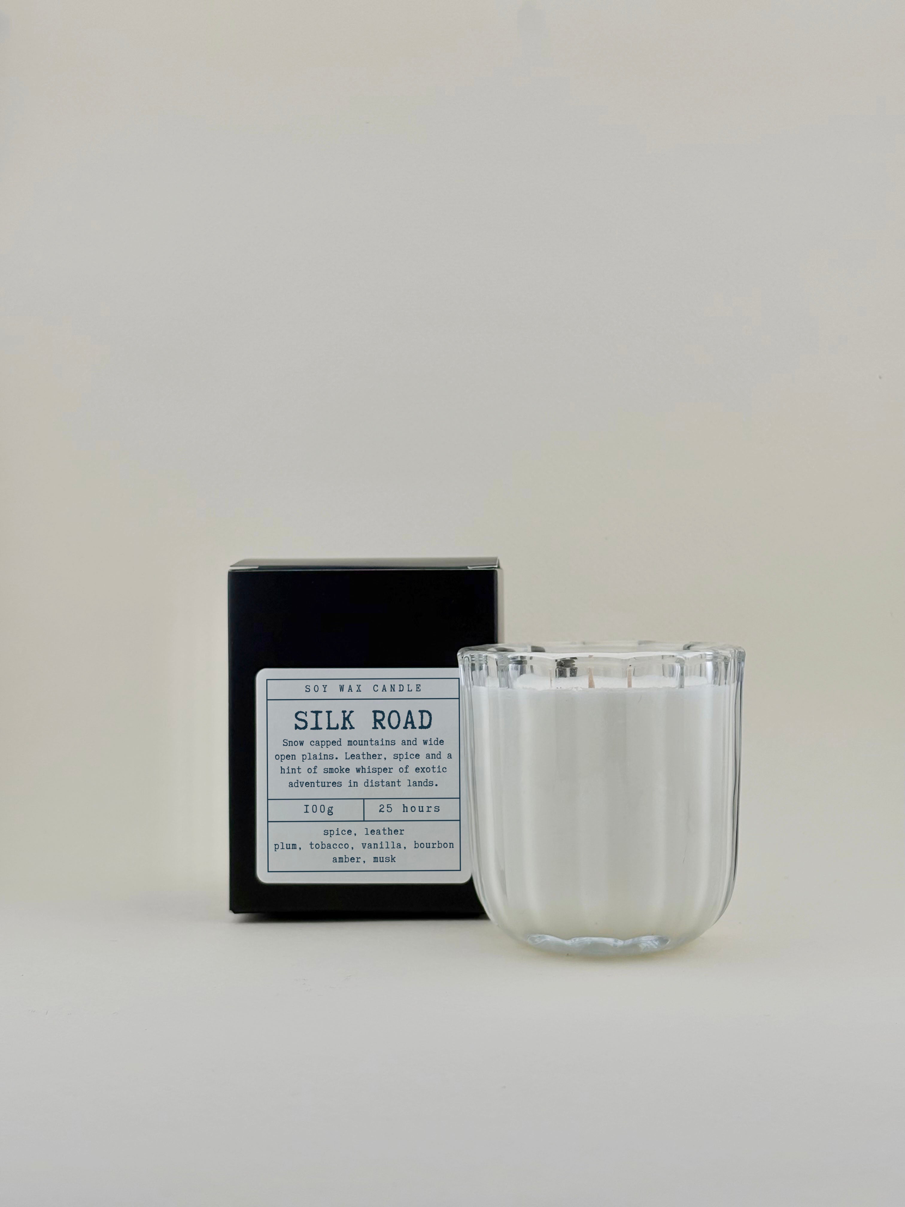silk road wave glass soy candle